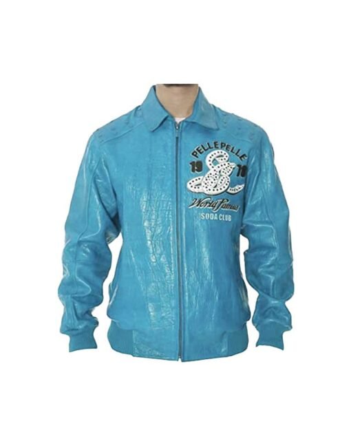 Men Pelle Pelle Soda Club Turquoise Jacket - Image 2