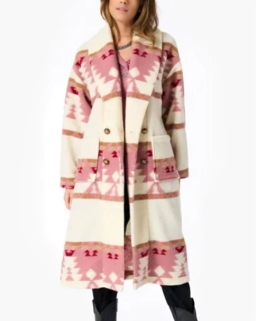 Yellowstone Season 5 Beth Dutton Pink Coat - Image 3