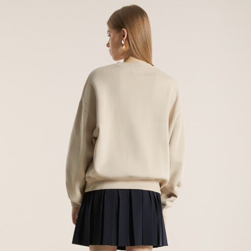Beige Oversized Sweatshirt - Image 3
