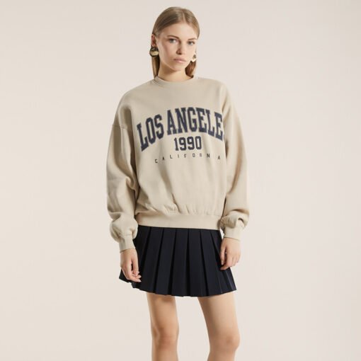 Beige Oversized Sweatshirt - Image 2