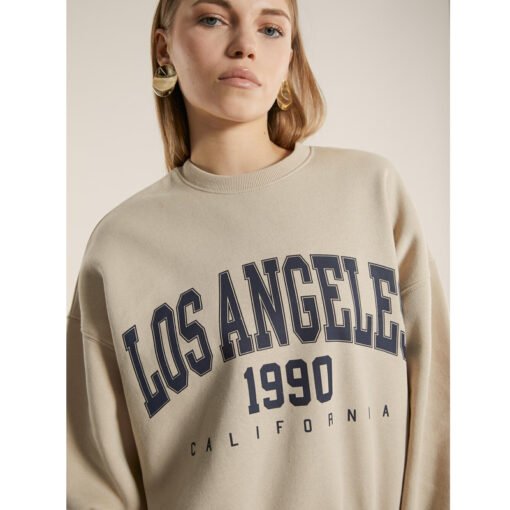 Beige Oversized Sweatshirt - Image 5