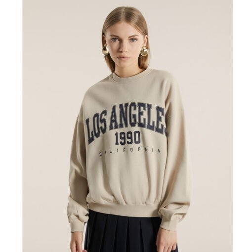 Beige Oversized Sweatshirt - Image 4
