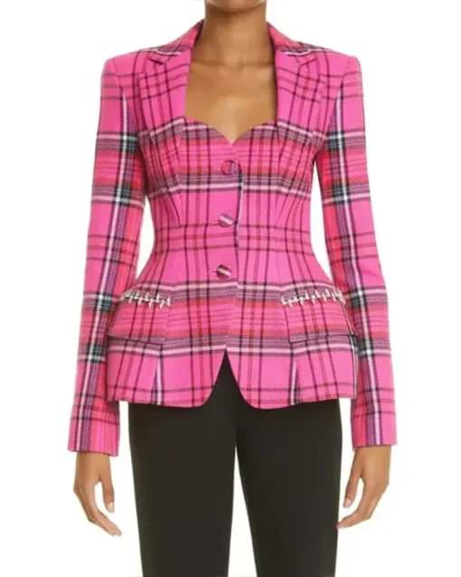 Bel-Air S1 E2 Hilary Banks Pink Plaid Blazer Jacket