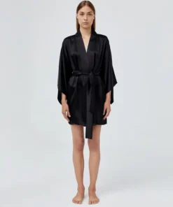 Womens Silk Kimono Robe Short