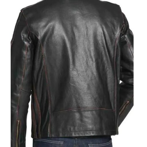 Black Rivet Leather Jacket - Image 2