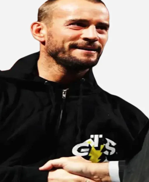 WWE CM Punk GTS Black Zipper Hoodie - Image 3