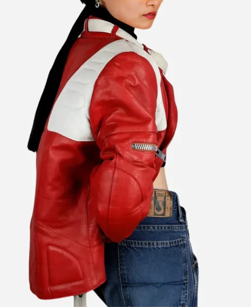 Kristen Stewart Charlie’s Angels Red Leather Jacket - Image 4