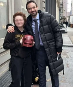Matt Murdock Daredevil Born Again Black Puffer Coat