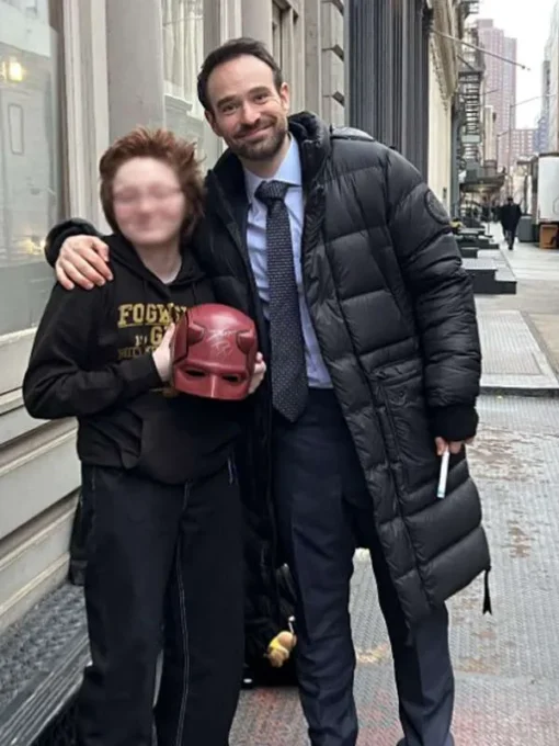 Matt Murdock Daredevil Born Again Black Puffer Coat