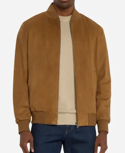 Haunted Wedding 2024 Dominic Sherwood Leather Jacket - Image 2