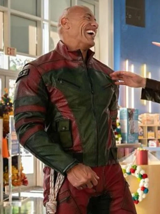 Dwayne Johnson Red One Leather Jacket - Image 5
