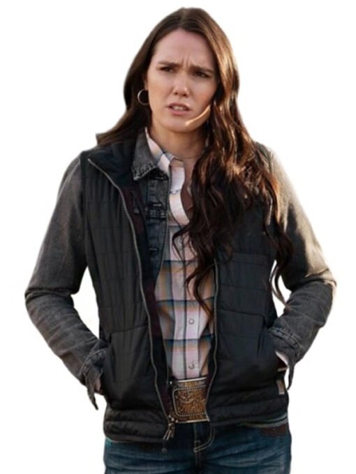 Eden Brolin Yellowstone Black Vest - Image 3
