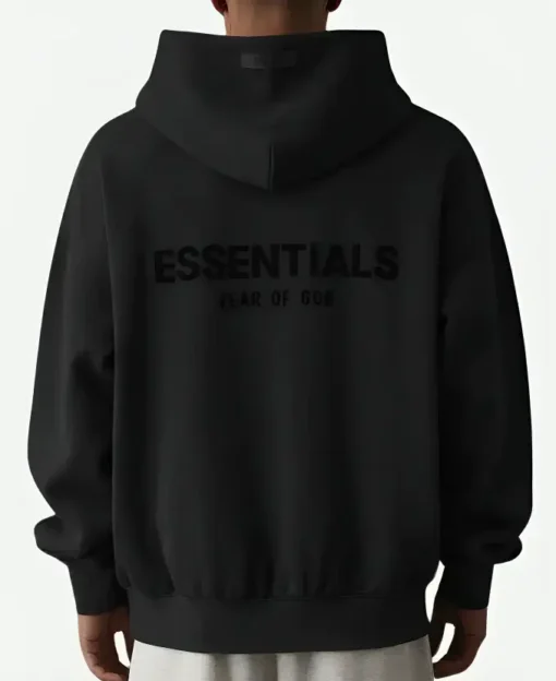 Fear Of God Black Essentials Hoodie - Image 2