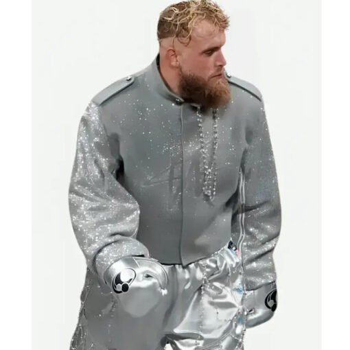 Jake Paul Silver Jacket - Image 2