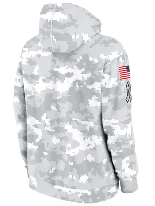 Kansas City Chiefs Salute To Service Camo 2024 Hoodie - Image 2