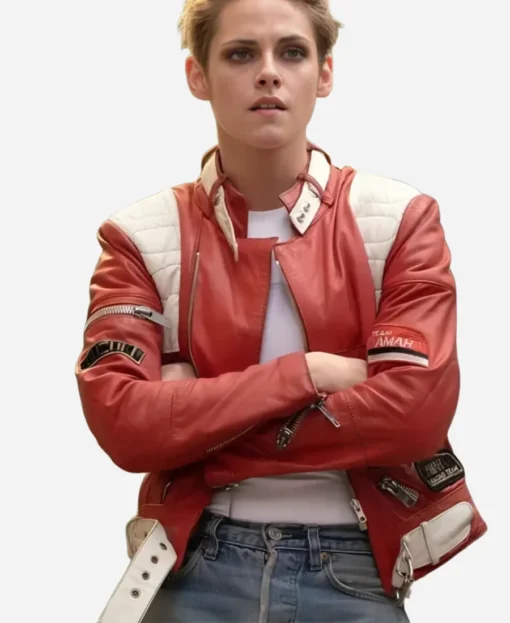 Kristen Stewart Charlie’s Angels Red Leather Jacket