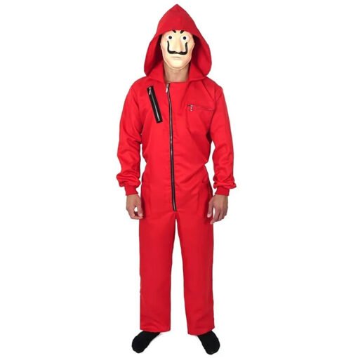 La Casa De Papel Dali Money Heist Red Jumpsuit - Image 2