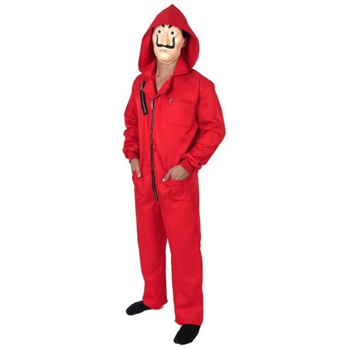 La Casa De Papel Dali Money Heist Red Jumpsuit - Image 3