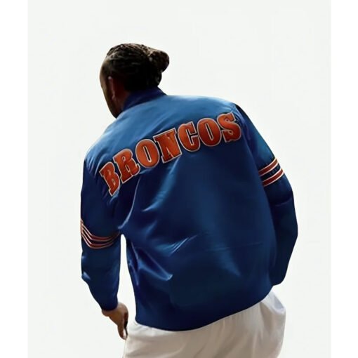 Lewis Hamilton Broncos Starter Varsity Blue Jacket - Image 2