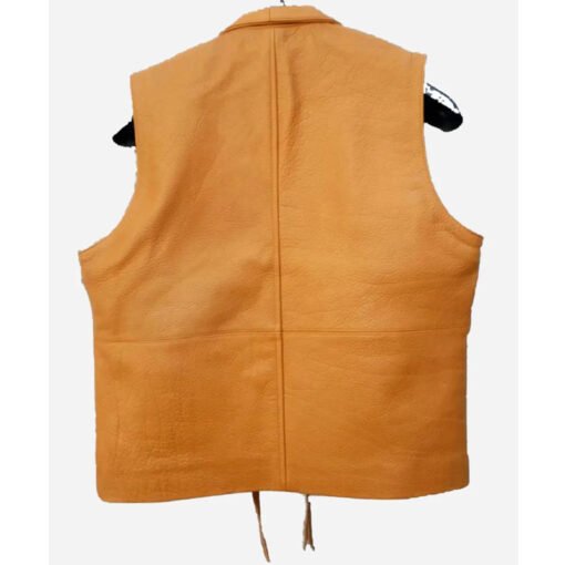 Lorne Greene Bonanza Brown Leather Vest - Image 3