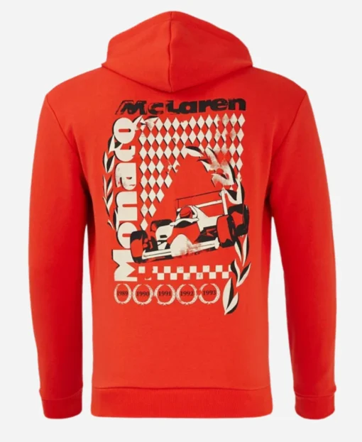 McLaren F1 Heritage Monaco GP Orange Hoodie - Image 4