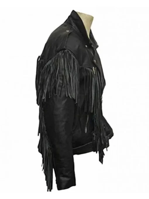 Money Heist Nairobi Fringe Leather Jacket - Image 2