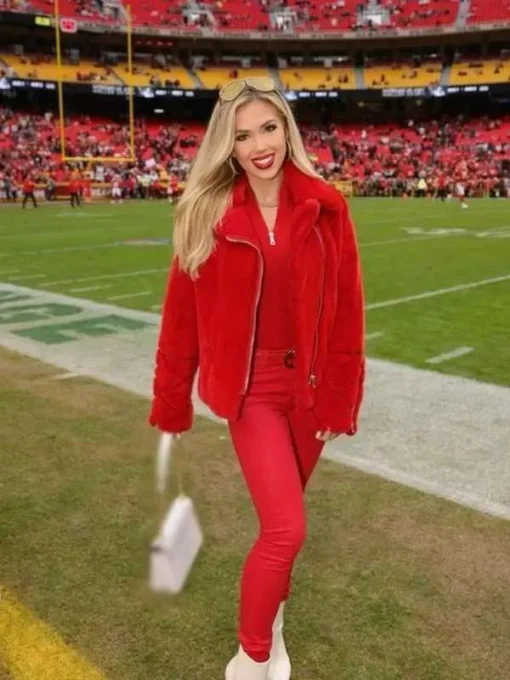 NFL Gracie Hunt Chiefs Red Jacket - Image 2