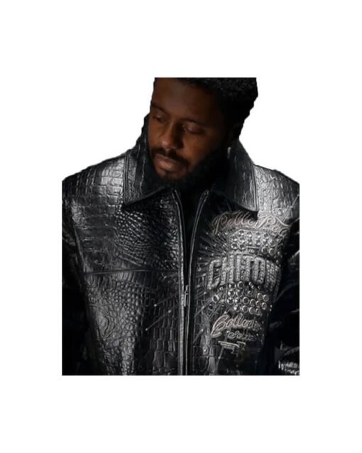 Men Chi Town Pelle Pelle Black Leather Jacket - Image 2