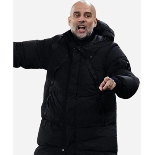 Pep Guardiola Black Puffer Coat - Image 2