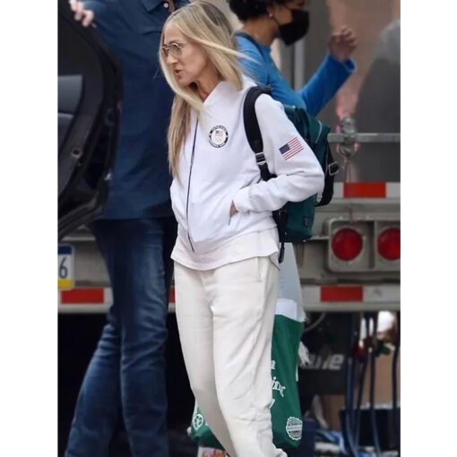Sarah Jessica Parker USA Olympics White Jacket - Image 2