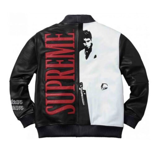 Scarface Tony Montana Bomber Leather Jacket - Image 3