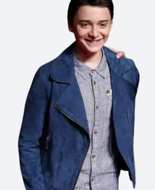 Noah Schnapp Stranger Things Premiere Blue Jacket