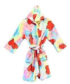 Tie Dye Hearts Robe