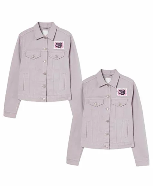 Valentine Day Couples Light Pink Jean Jacket