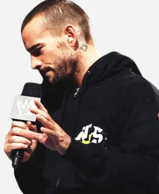 WWE CM Punk GTS Black Zipper Hoodie - Image 2