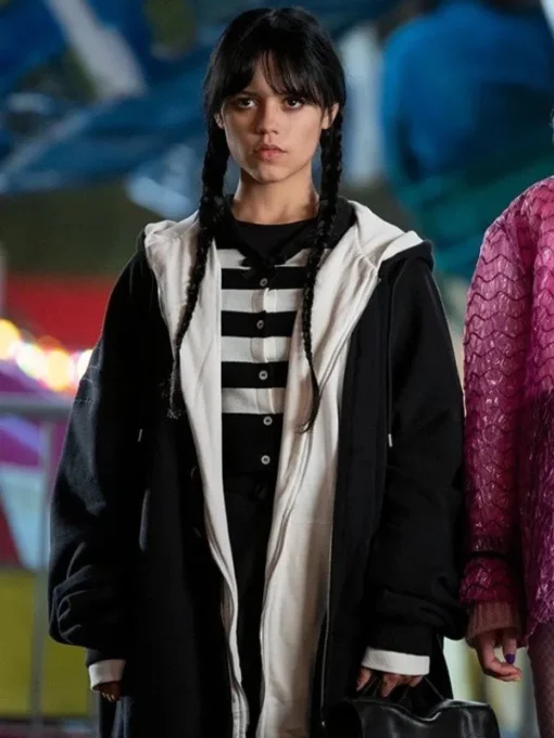 Wednesday Jenna Ortega Black Baggy Hoodie