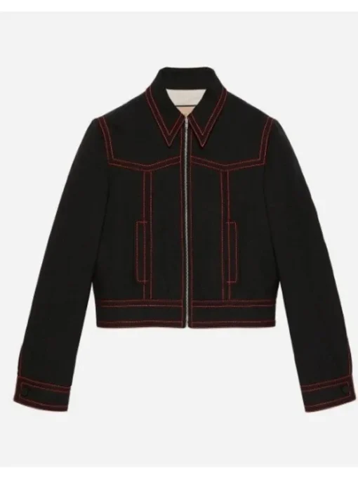 Wednesday Jenna Ortega Bomber Jacket - Image 3