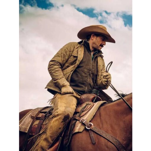 Yellowstone Josh Lucas Brown Quilted Jacket - Image 2