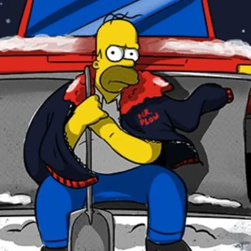 The Simpsons Mr. Plow Navy Jacket - Image 5