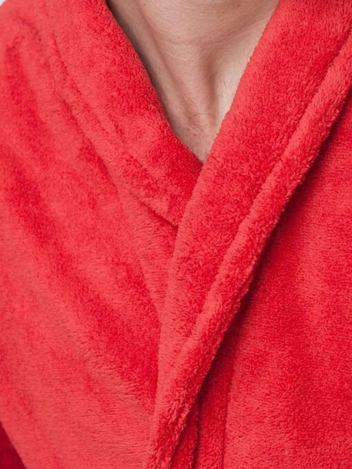 Simple Red Bathrobe - Image 3