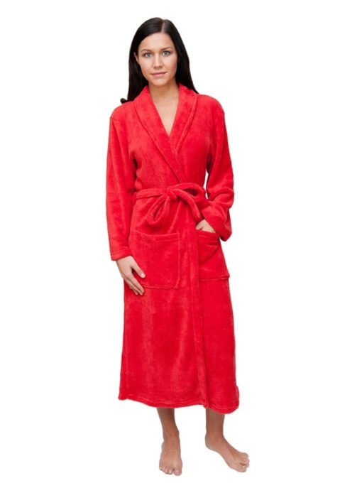 Simple Red Bathrobe - Image 2