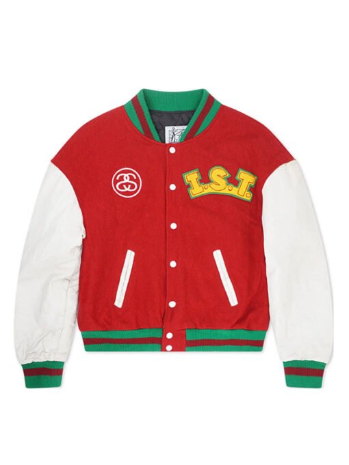Stussy International Tribe Red Vintage Varsity Jacket