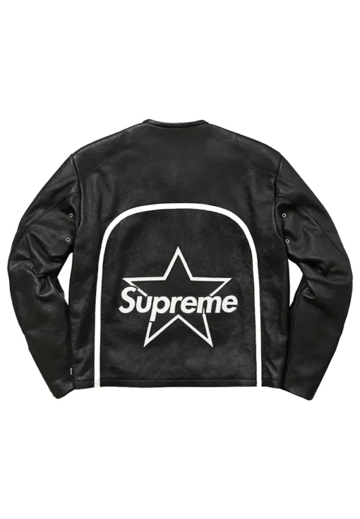 Supreme Vanson Leather Star Black Jacket - Image 2