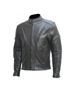 Men’s Leather Cafe Racer Biker Jacket