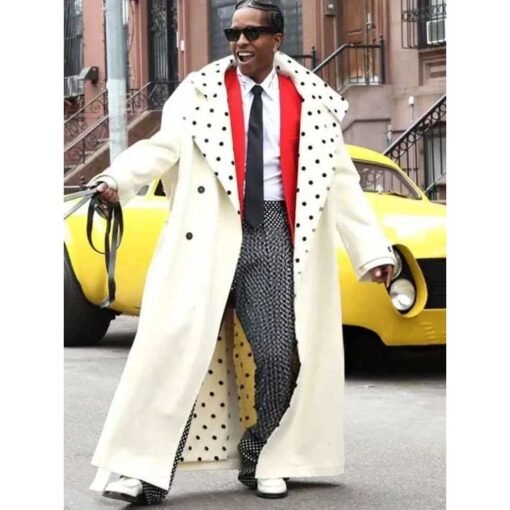 A$AP Rocky NYC 2025 Polka Dot Trench Coat - Image 2