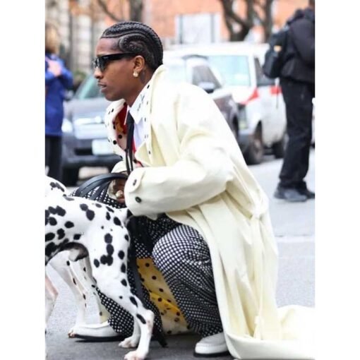A$AP Rocky NYC 2025 Polka Dot Trench Coat - Image 5