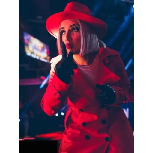 AEW Collision 2025 Toni Storm Red Trench Coat - Image 3