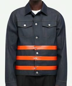 Access Hollywood 2025 Scott Evans Orange Striped Jacket