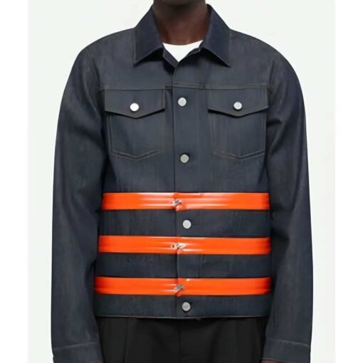 Access Hollywood 2025 Scott Evans Orange Striped Jacket