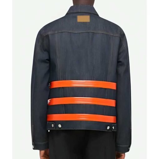 Access Hollywood 2025 Scott Evans Orange Striped Jacket - Image 2